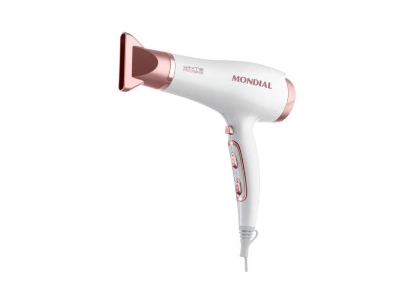 Secador de Cabelo Tourmaline Ion 2000W Potência White Rose Mondial