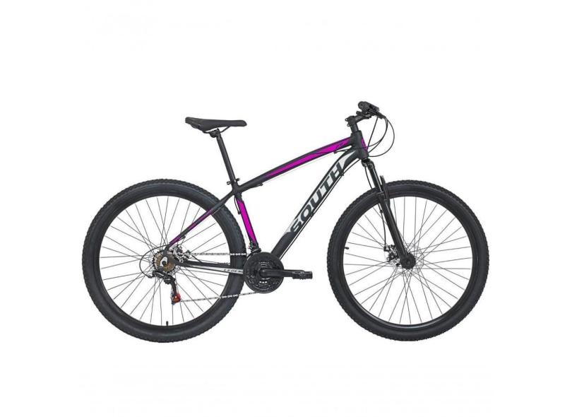 Bicicleta South Legend Aro 29 Alumínio Freios A Disco Câmbio Shimano 24 Marchas - Preto+rosa - 15 Preto+rosa