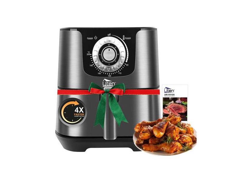 Fritadeira Air Friter Uten 5,8 Litros 1700w Sem Óleo Preta UTEN-AIR FRYERS-A1649
