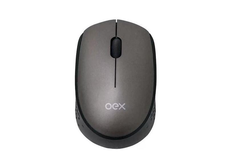 Mouse sem Fio 1200 DPI COSY OEX MS409 Cinza e Preto