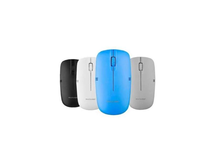 Mouse sem fio azul wireless para computador ou notebook 1200dpi - Mult
