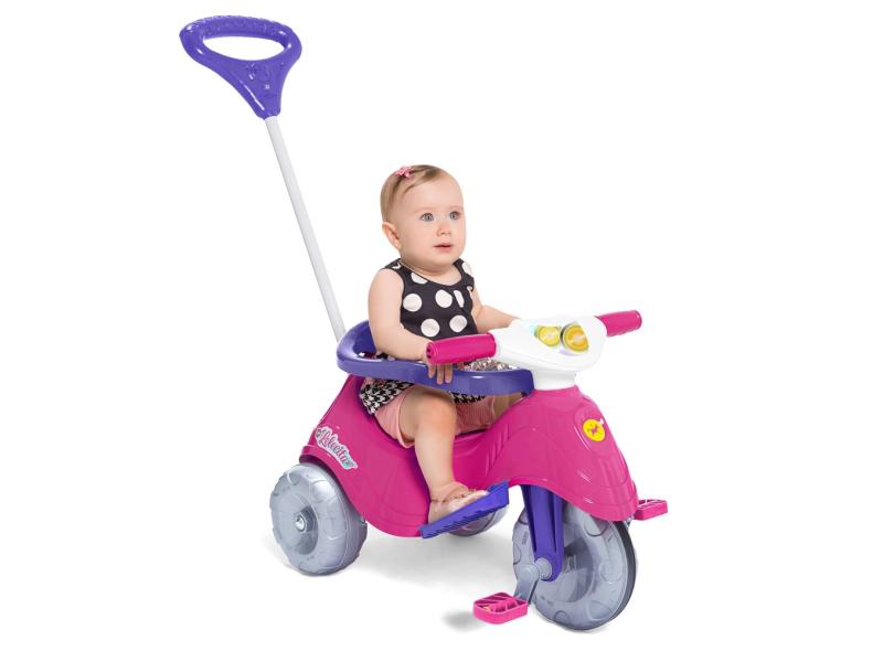 Triciclo Infantil com Empurrador Velotrol Calesita Motoca Infantil