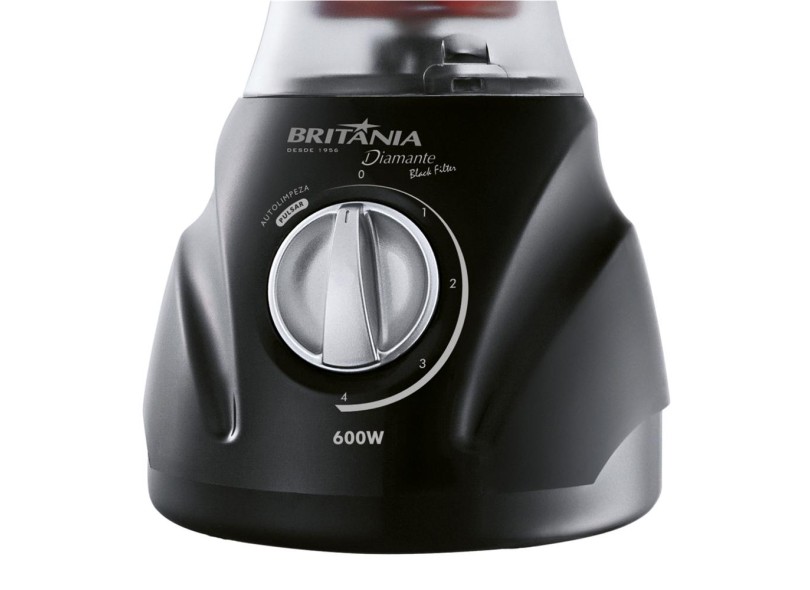 Liquidificador Diamante Black Filter Britânia 1.5 l 4 Velocidades 600 W