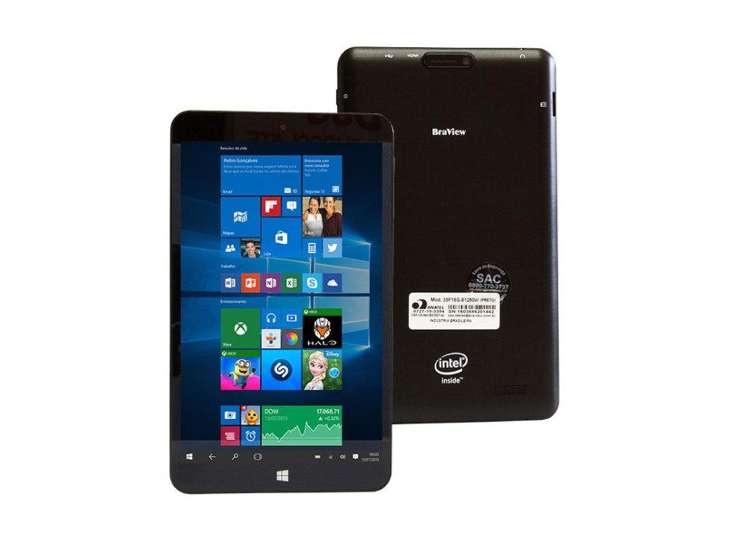 Tablet Braview 16.0 GB IPS 8 " Windows 10 T801