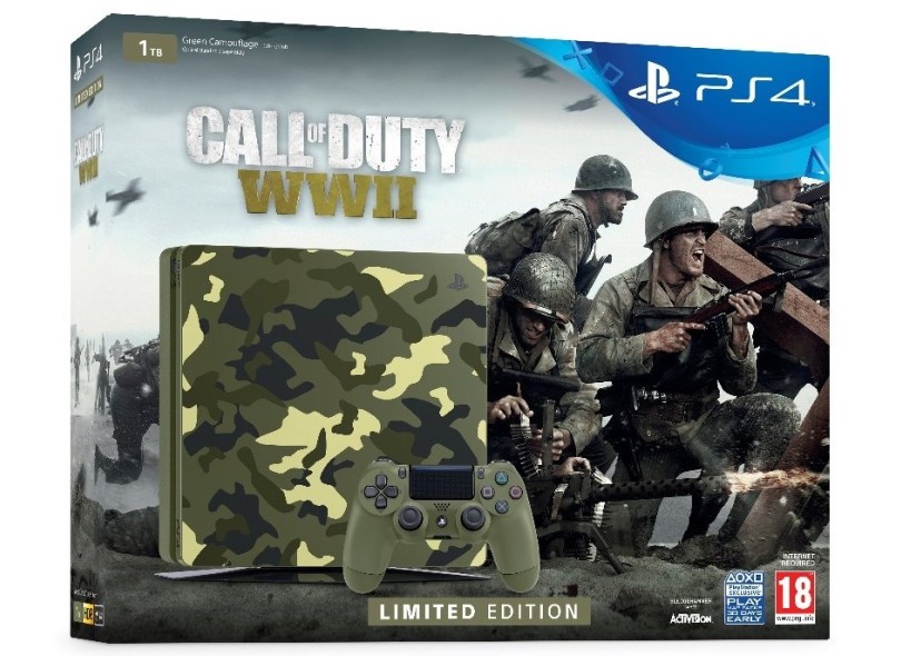 Console Playstation 4 Slim 1 TB Sony Call of Duty WW2
