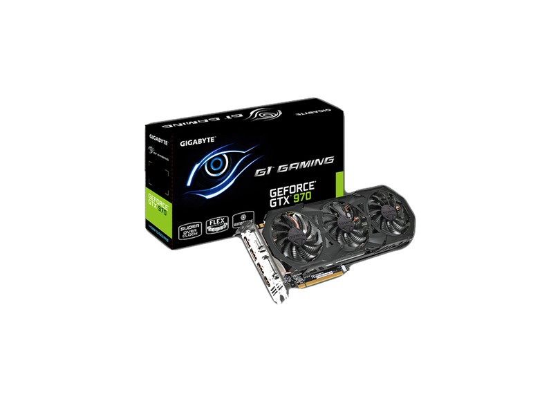 Placa de Video NVIDIA GeForce TX 970 4 GB DDR5 256 Bits Gigabyte GV-N970G1 GAMING-4GD