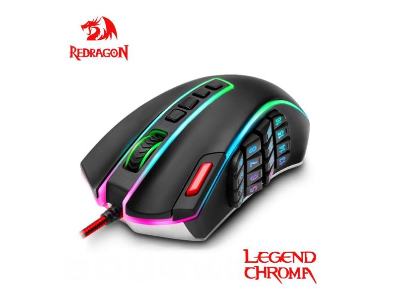 Redragon legend m990 usb wired rgb gaming mouse 24000 dpi 24 botões ...