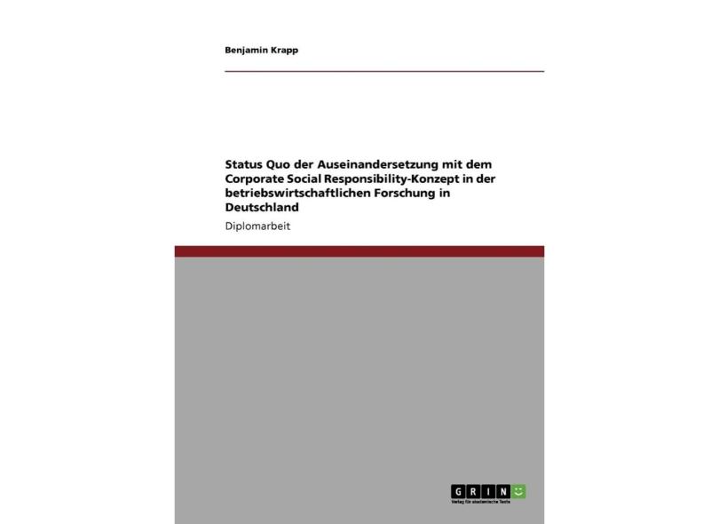 Status Quo der Auseinandersetzung mit dem Corporate Social com o Melhor