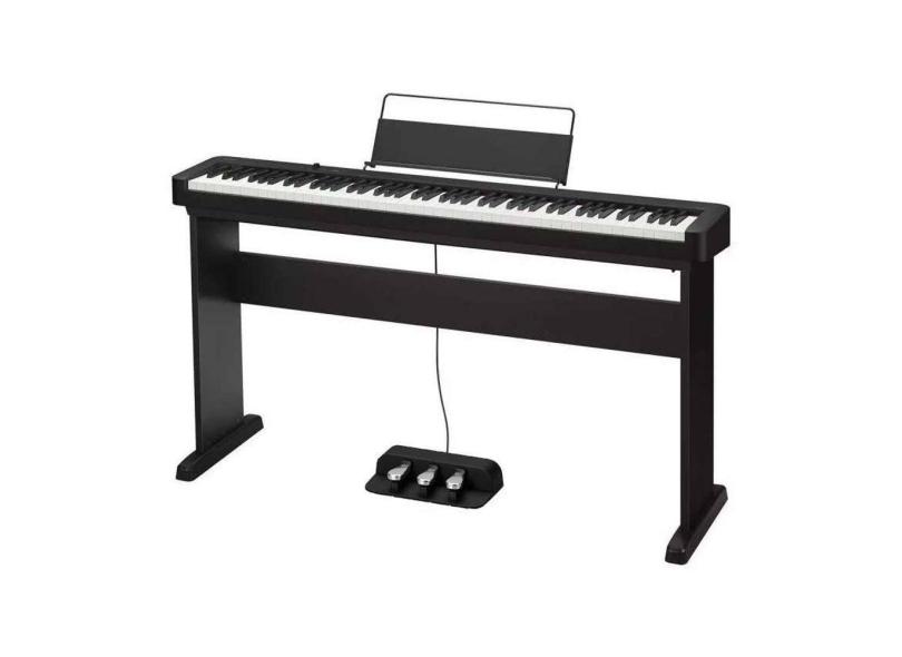 Piano Digital Casio CDP-S160 Preto + Estante CS-46 + Pedal SP-34