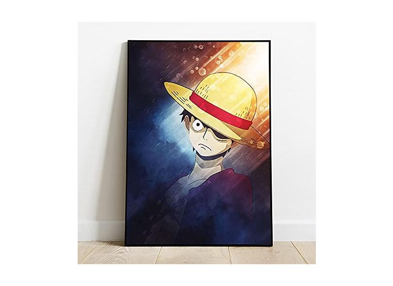 Quadro decorativo Poster Luffy Anime One Piece Desenho Arte com o