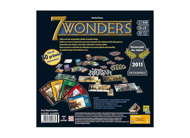 7 Wonders Galápagos Jogos, Multicor