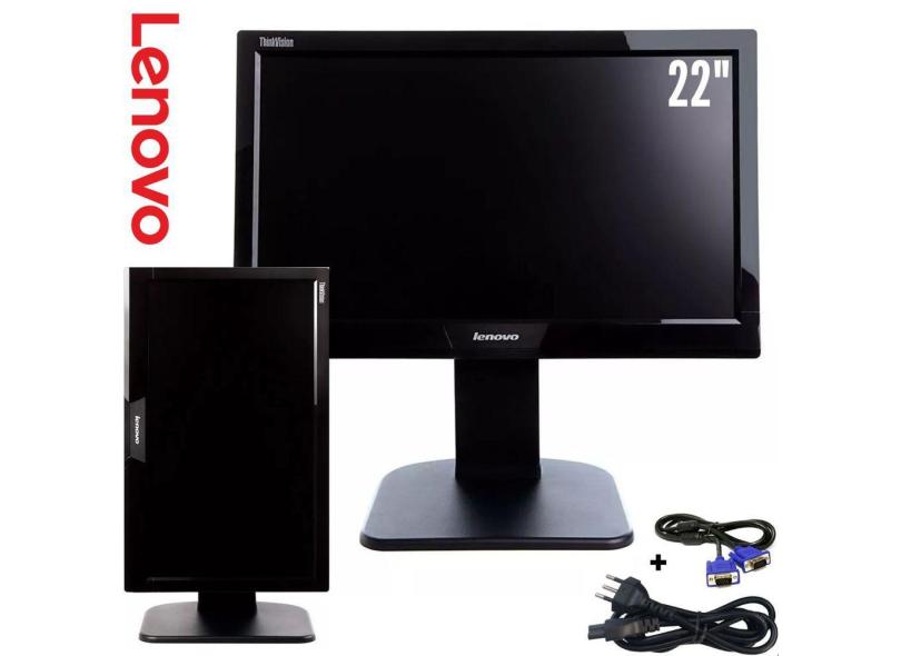 Monitor Lenovo Thinkvision 22 Polegadas Widescreen Horizontal e Vertical Full HD