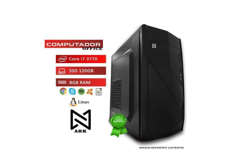 Computador Ark Intel Core I7, 8Gb, Ssd 120Gb, Linux