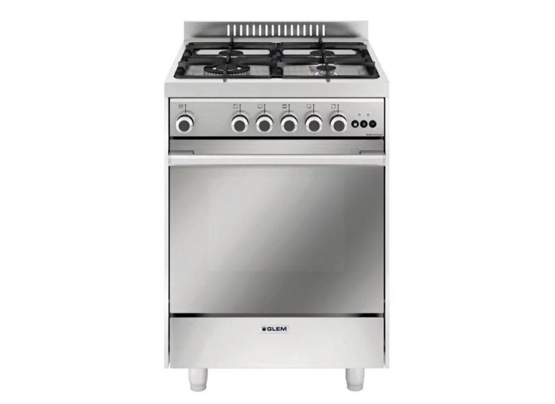 Fogão glem matrix A gás com grill elétrico em inox 70 litros 60CM 220V GLMMQ6613QI