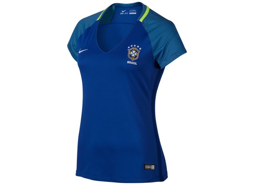 Camisa Torcedor feminina Brasil II 2016 com Número Nike