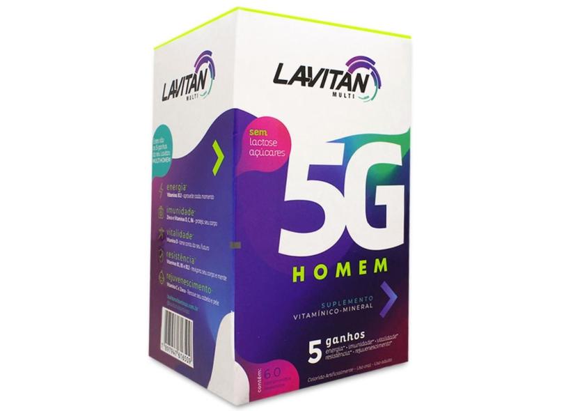 KIT COM 03 - Lavitan Multi Homem com 60 Comprimidos cada