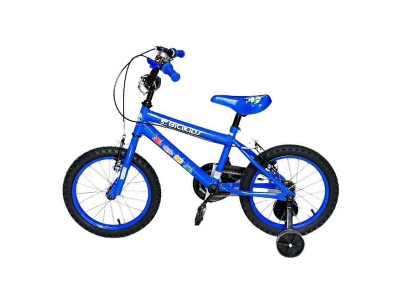 Bicicleta Infantil Menino Aro 16 Com Rodinhas Freio V-Brake Bicikids