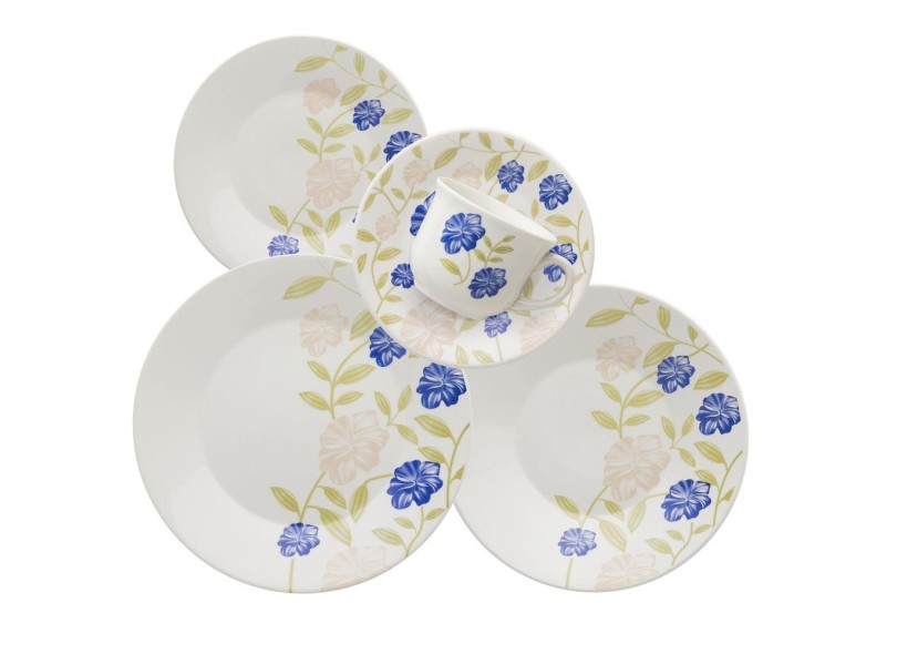 Aparelho de Jantar Redondo de Cerâmica 20 peças - Actual Perfeito Biona Oxford Porcelanas