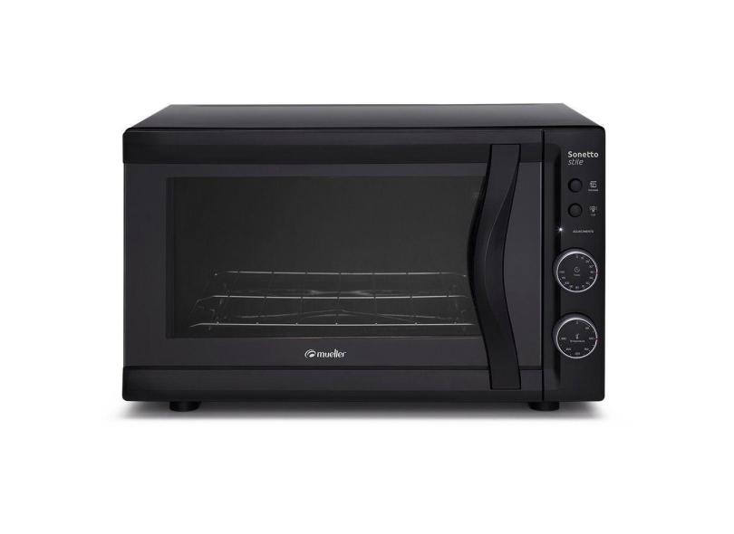 Forno Elétrico Sonetto 44 Litros Grill E Luz Interna Mueller Preto Fosco 110v