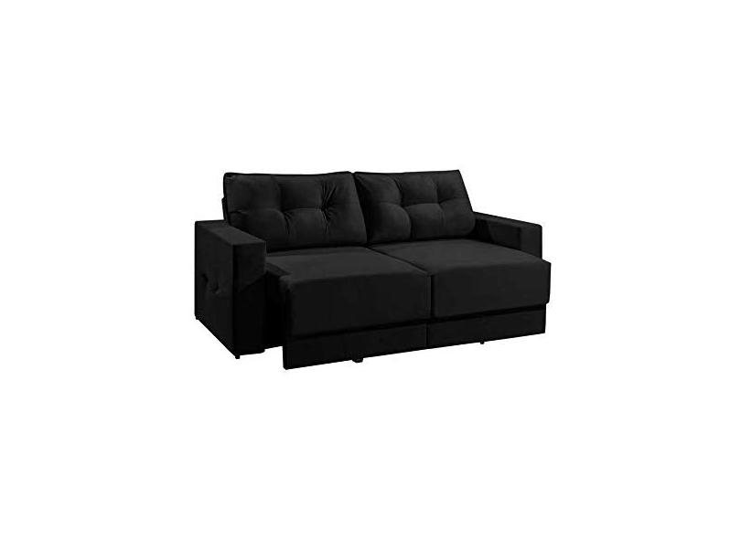 Sofá 3 lugares Retrátil Suede Lubeck Mobly