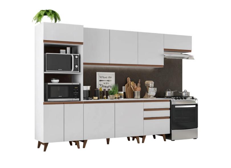 Cozinha Completa 3 Gavetas 9 Portas para Micro-ondas / Forno 320001D8 Madesa