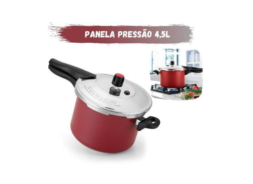 Panela De Pressão Antiaderente Fechamento Externo 4.5 Litros - Compre