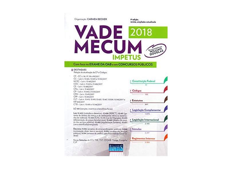 Vade Mecum Impetus Para Oab e Concursos 2018 - Carmem Becker - 9788576269793