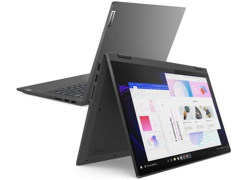 Notebook Conversível Lenovo IdeaPad Flex 5i Intel Core i5 1035G1 10ª Geração 8.0 GB de RAM 256.0 GB 14.0 " Full Touchscreen Windows 10 81WS0002BR