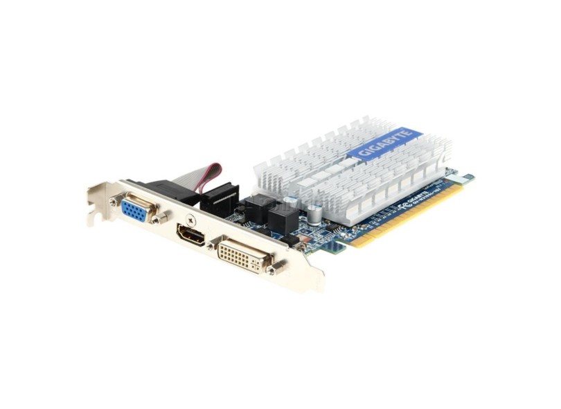 Placa de Video NVIDIA GeForce 210 1 GB DDR3 64 Bits Gigabyte GV-N210SL-1GI