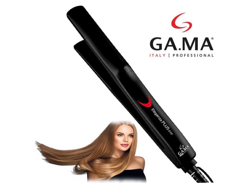 Prancha De Cabelo Italy Preta Gama Placas Em Cerâmica Bivolt