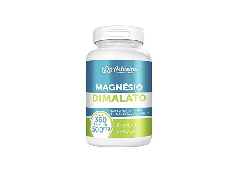 Magnésio Dimalato - Ashivins - 360 Caps - 480 Mg