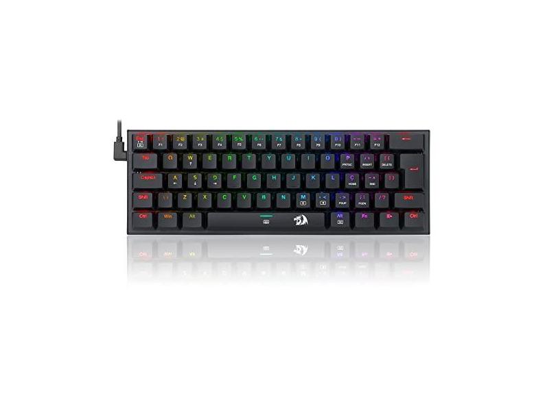Teclado Mecânico Gamer Redragon Anivia RGB (Switch Brown) - Preto