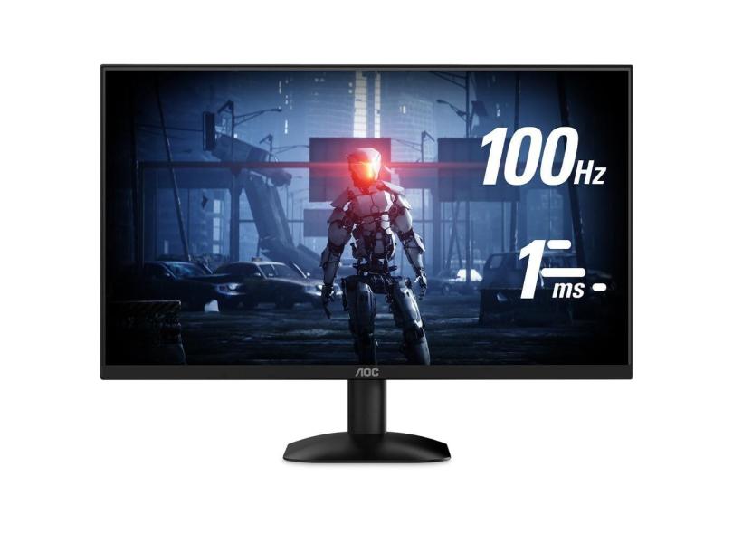 Monitor Gamer 24" AOC 24B35HM2 Tela Widescreen, Full HD, 100HZ, 1ms e Adaptive-sync - Preto