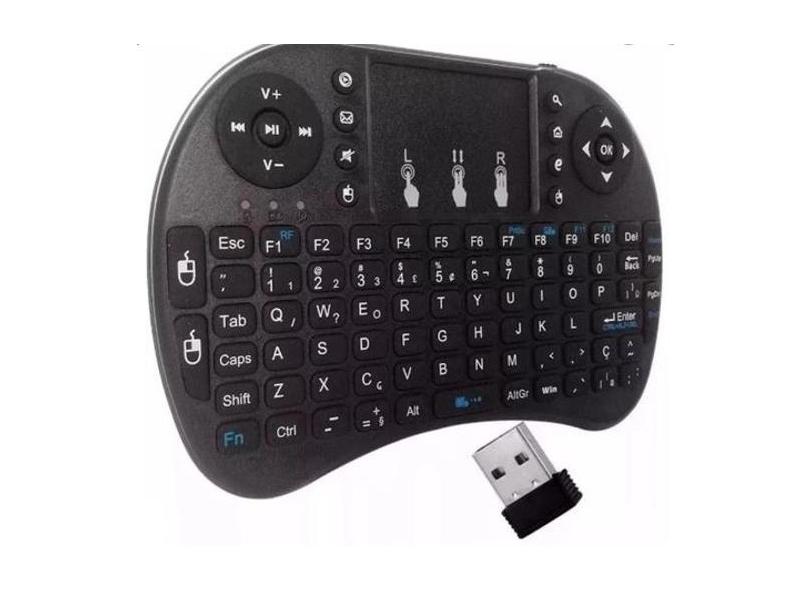 Mini Teclado Controle Sem Fio Para TV smart luz led touchpad