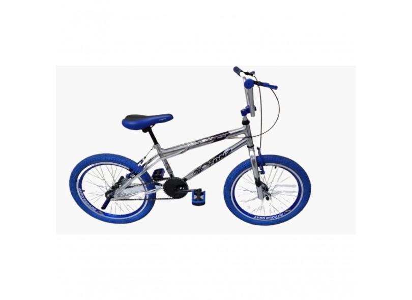 Bicicleta Aro 20 Dnz Cromada Pneu Azul