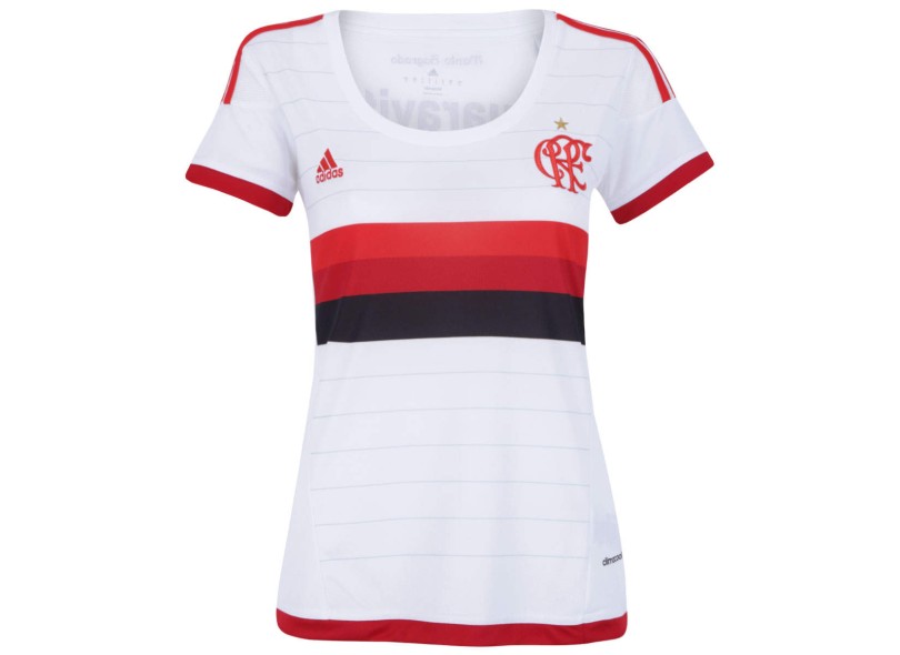 Camisa Torcedor Flamengo II 2015 Feminina sem Número Adidas
