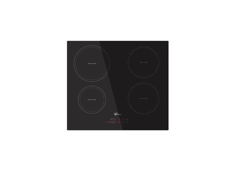 Fogão Cooktop Fischer 4Q de Indução Mesa Vitroceramica Touch, 220V