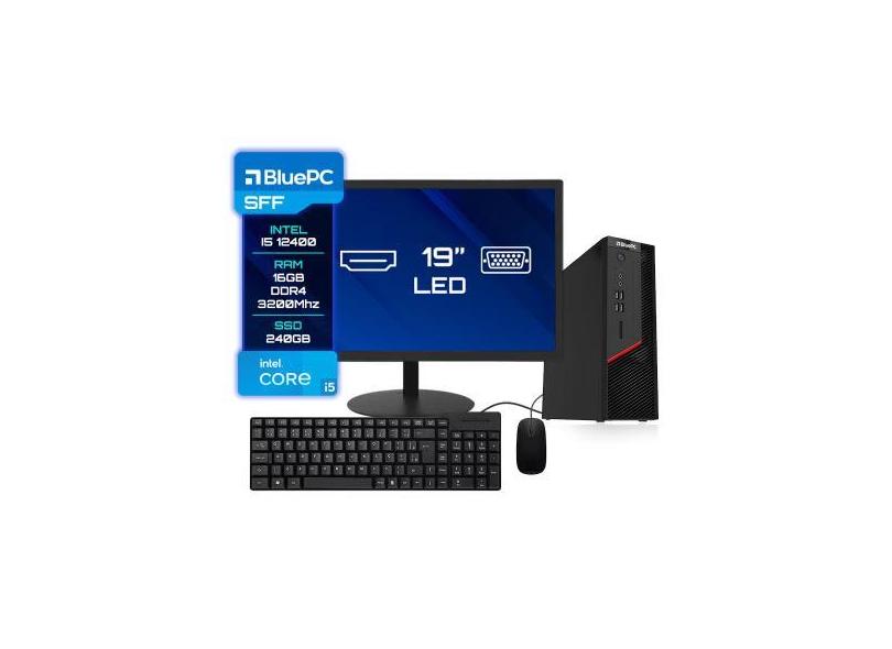 Computador BluePC Intel Core I5 12400 (12ª Geração) 16gb Ssd 240gb SFF