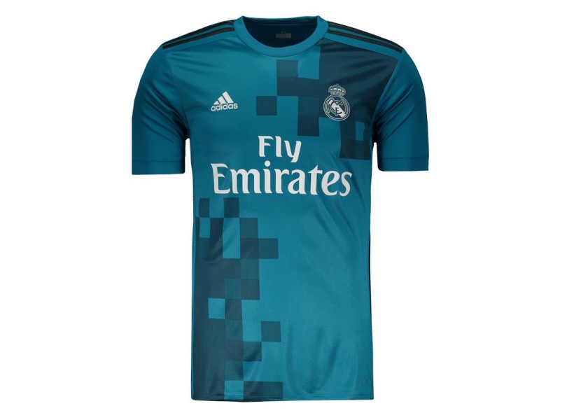 Camisa Torcedor Real Madrid III 2017/18 com Número Adidas