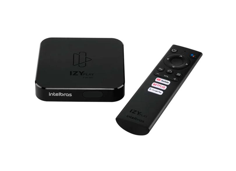 Smart TV Box Intelbras IZY Play Full HD Android TV HDMI USB Google Assistente Intelbras