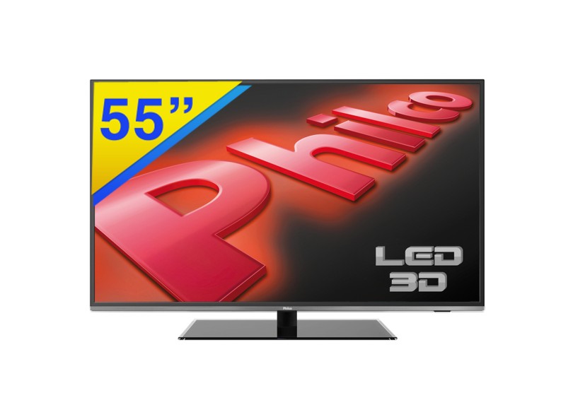 TV LED 55" Smart TV Philco 3D Full HD 3 HDMI PH55X57DAG