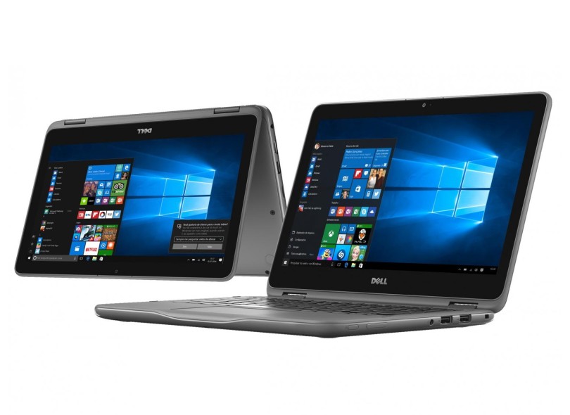 Notebook Conversível Dell Inspiron 3000 Intel Pentium N3710 4 GB de RAM 500 GB 11.6 " Touchscreen Windows 10 I11-3168-A10