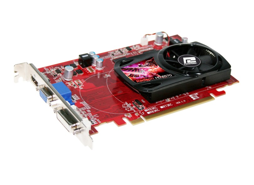Placa de Video ATI Radeon HD 6570 2 GB DDR3 128 Bits PowerColor AX65702GBK3-HE