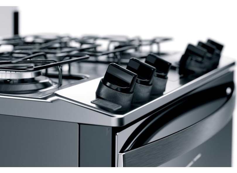 Fogão de Piso Brastemp 5 Bocas Acendimento Automático Acabamento Inox BFS5PCR