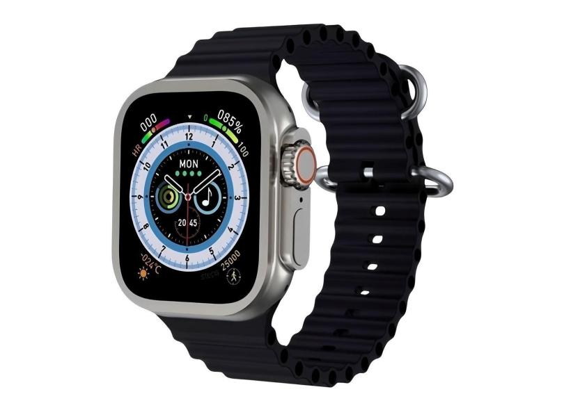 Smartwatch Relógio Inteligente Iwo HW68+ Ultra Series 8 45mm Dt8 IP68 NFC Com Gps Atende IOS Android-Unissex