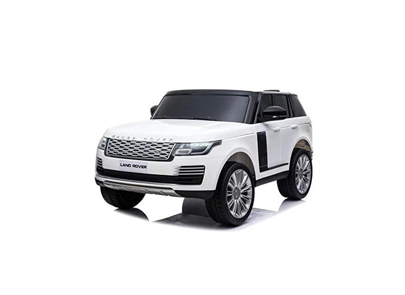 Mini Carro Eletrico Land Rover Branco 24V C/Luz e Som 2 Lugares - Importway