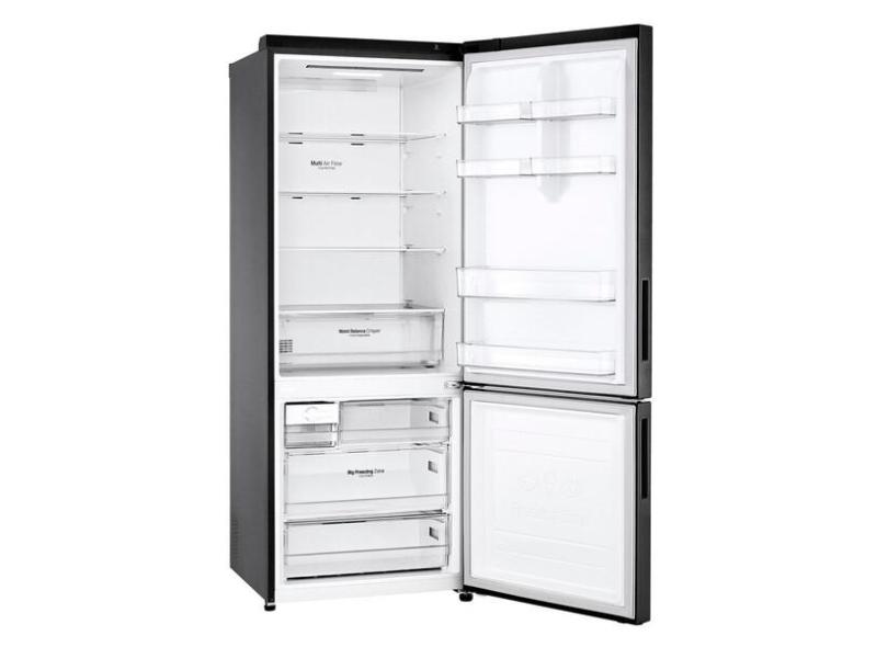 Geladeira LG GC-B569NQL Frost Free Inverse 451 Litros cor Preto Inox