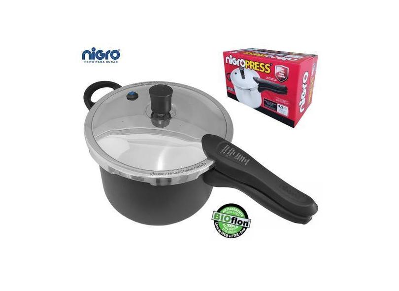 Panela De Pressão Nigro 3 Litros Antiaderente Tampa Externa Envio 24H