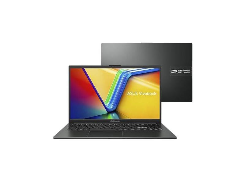 Notebook ASUS VivoBook Go 15, AMD RYZEN 3 7320U, 4 GB, 256 GB SSD, KeepOS, Tela 15,6" FHD, Mixed Black - E1504FA-NJ1290
