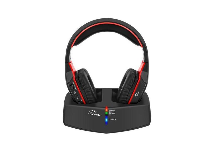 Fones de ouvido sem fio Wallarge para TV com transmissor RF de 100 pés
